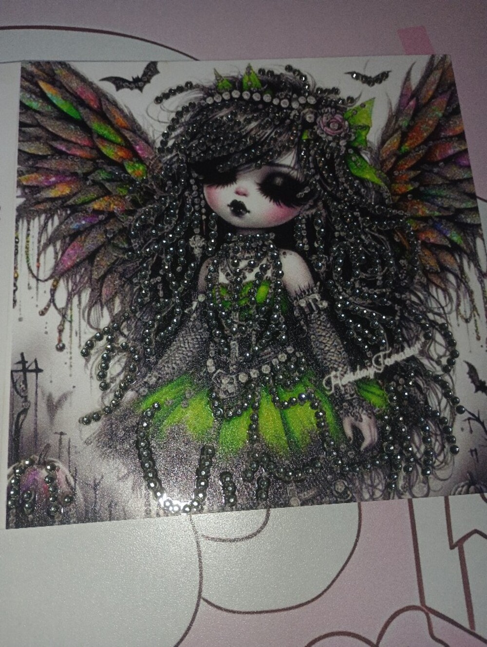 Gothic Fairy Diamond Painting Card Handmade